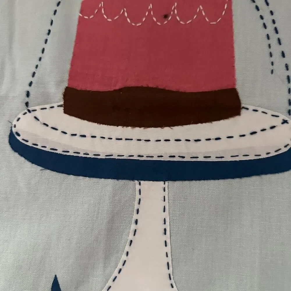 Sur La Table Embroidered Appliqué Dessert themed Tea Towel set of 2 NWOT
